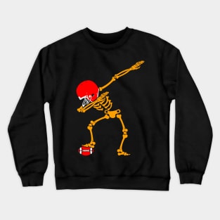 Dabbing Skeleton Football Halloween T Shirt Costume Gifts Crewneck Sweatshirt